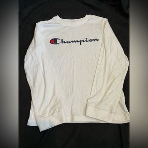 White long sleeve champion shirt boys size 6